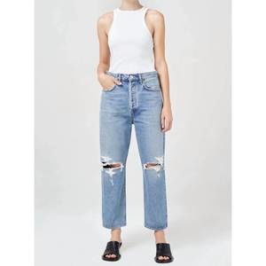 NEW AGOLDE 90's mid rise crop loose fit jean in suspend